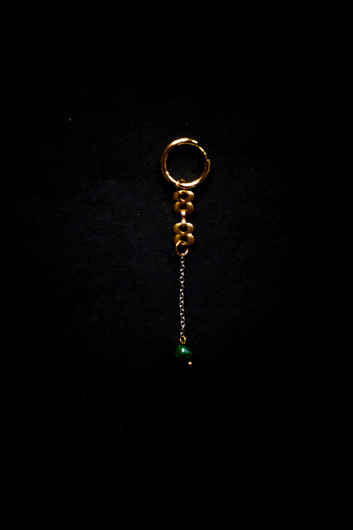 Mono boucle pendule malachite